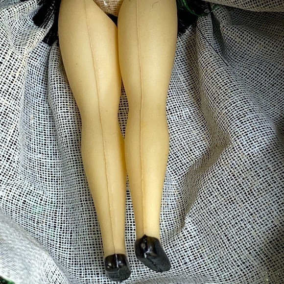 Vintage Mini 7 Inch Doll in Green Dress Religous - Picture 5 of 6